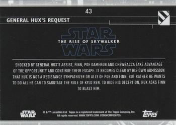 2020 Topps Star Wars: The Rise of Skywalker Series 2  - Blue #43 General Hux's Request Back