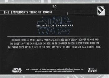 2020 Topps Star Wars: The Rise of Skywalker Series 2  - Blue #50 The Emperor's Throne Room Back