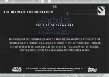 2020 Topps Star Wars: The Rise of Skywalker Series 2  - Purple #54 The Ultimate Confrontation Back