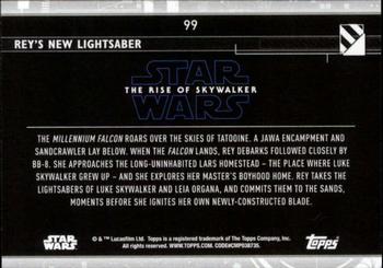 2020 Topps Star Wars: The Rise of Skywalker Series 2  - Purple #99 Rey's New Lightsaber Back