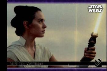 2020 Topps Star Wars: The Rise of Skywalker Series 2  - Purple #99 Rey's New Lightsaber Front