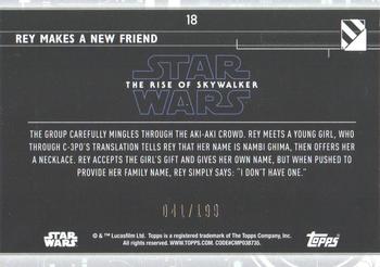 2020 Topps Star Wars: The Rise of Skywalker Series 2  - Red #18 Rey makes a new Friend Back