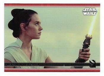 2020 Topps Star Wars: The Rise of Skywalker Series 2  - Red #99 Rey's New Lightsaber Front