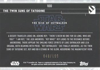 2020 Topps Star Wars: The Rise of Skywalker Series 2  - Red #100 The Twin Suns of Tatooine Back