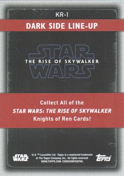 2020 Topps Star Wars: The Rise of Skywalker Series 2  - The Knights of Ren #KR-1 Dark Side Line-Up Back