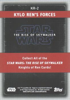 2020 Topps Star Wars: The Rise of Skywalker Series 2  - The Knights of Ren #KR-2 Kylo Ren's Forces Back