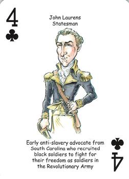 2019 Hero Decks Heroes of the American Revolution Playing Cards #4♣ John Laurens Front