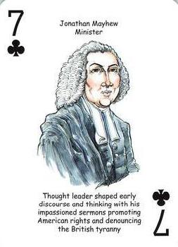 2019 Hero Decks Heroes of the American Revolution Playing Cards #7♣ Jonathan Mayhew Front