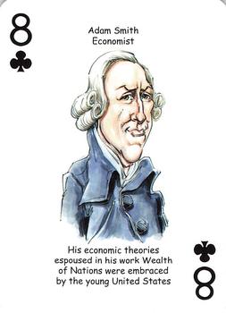 2019 Hero Decks Heroes of the American Revolution Playing Cards #8♣ Adam Smith Front