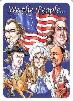 2019 Hero Decks Heroes of the American Revolution Playing Cards #Q♣ Betsy Ross Back