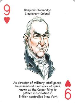 2019 Hero Decks Heroes of the American Revolution Playing Cards #9♥ Benjamin Tallmadge Front