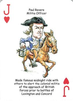 2019 Hero Decks Heroes of the American Revolution Playing Cards #J♥ Paul Revere Front