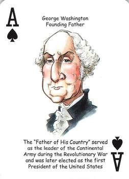 2019 Hero Decks Heroes of the American Revolution Playing Cards #A♠ George Washington Front