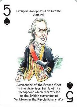 2019 Hero Decks Heroes of the American Revolution Playing Cards #5♠ Francois Joseph Paul de Grasse Front