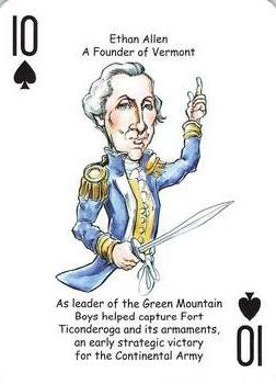 2019 Hero Decks Heroes of the American Revolution Playing Cards #10♠ Ethan Allen Front