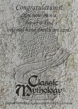 2012 Perna Studios Classic Mythology - Artist Sketch Cards #NNO Katie Cook Back
