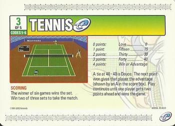 2002 Nintendo E-Reader Series I #5of5 Tennis-e Back
