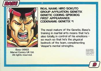 1993 Marvel UK Gene #9 Base Back
