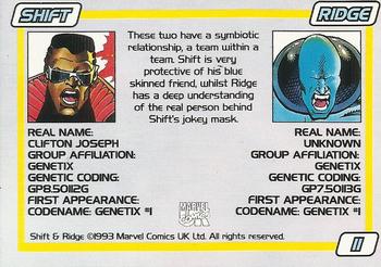 1993 Marvel UK Gene #11 Shift/Ridge Back
