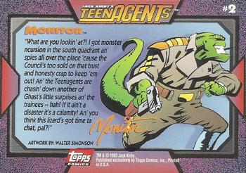 1993 Topps Comics Jack Kirby's TeenAgents Promos #2 Monitor Back