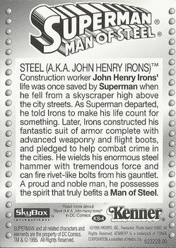 1995 SkyBox Kenner Superman Man of Steel #KS-4 Steel Back