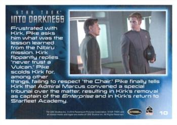 2014 Rittenhouse Star Trek Movies #10 Frustrated with Kirk, Pike asks him what was the Back