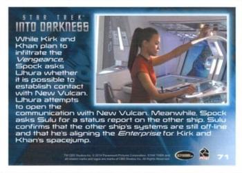 2014 Rittenhouse Star Trek Movies #71 While Kirk and Khan plan to infiltrate the Back