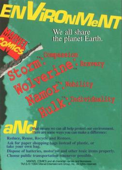 1994 Marvel Social Responsibility #NNO Environment Back
