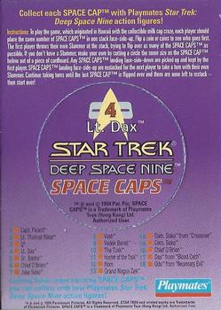 1995 SkyBox Deep Space Nine Skycaps #4 Lt. Dax Back