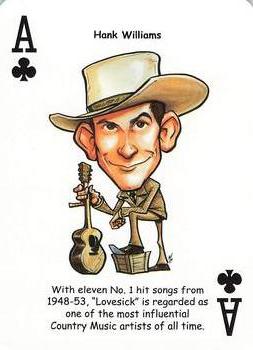 2019 Hero Decks Country Music Legends Playing Cards #A♣ Hank Williams Front