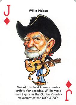 2019 Hero Decks Country Music Legends Playing Cards #J♦ Willie Nelson Front
