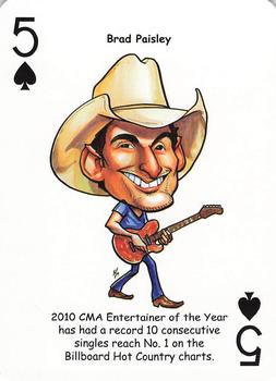 2019 Hero Decks Country Music Legends Playing Cards #5♠ Brad Paisley Front