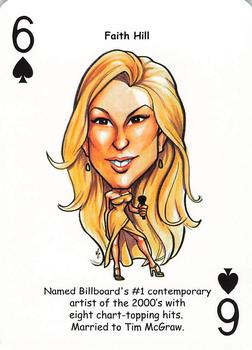 2019 Hero Decks Country Music Legends Playing Cards #6♠ Faith Hill Front