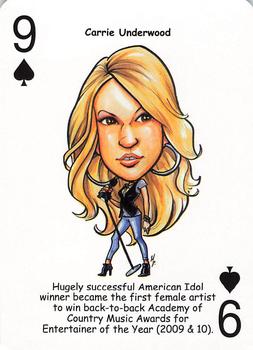 2019 Hero Decks Country Music Legends Playing Cards #9♠ Carrie Underwood Front