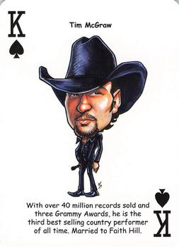 2019 Hero Decks Country Music Legends Playing Cards #K♠ Tim McGraw Front