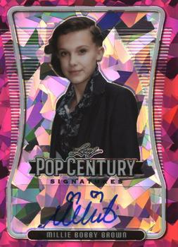 2020 Leaf Metal Pop Century - Crystals Pink #BA-MBB Millie Bobby Brown Front