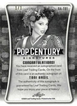 2020 Leaf Metal Pop Century - Crystals Gold #BA-TB1 Toni Basil Back