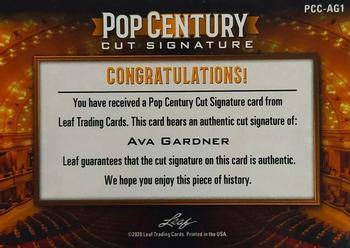 2020 Leaf Metal Pop Century - Pop Century Cuts #PCC-AG1 Ava Gardner Back