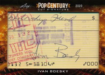 2020 Leaf Metal Pop Century - Pop Century Cuts #PCC-IB1 Ivan Boesky Front
