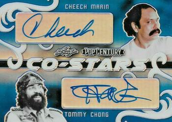 2020 Leaf Metal Pop Century - Co-Stars Dual Autographs Blue #CS-04 Cheech Marin / Tommy Chong Front