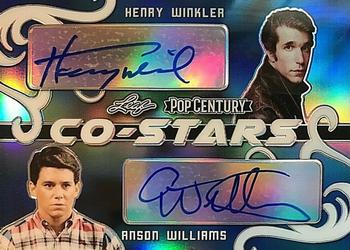 2020 Leaf Metal Pop Century - Co-Stars Dual Autographs Blue #CS-12 Henry Winkler / Anson Williams Front