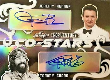 2020 Leaf Metal Pop Century - Co-Stars Dual Autographs Black #CS-16 Jeremy Renner / Tommy Chong Front