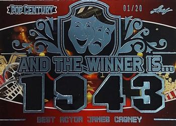2020 Leaf Metal Pop Century - And The Winner Is... Platinum #ATW-10 James Cagney Front