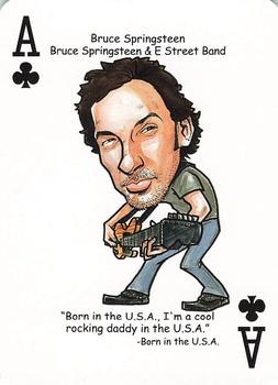 2019 Hero Decks Rock 'n Roll: A Tribute to Rock Playing Cards #A♣ Bruce Springsteen Front