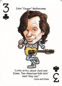 2019 Hero Decks Rock 'n Roll: A Tribute to Rock Playing Cards #3♣ John Cougar Mellencamp Front