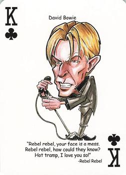 2019 Hero Decks Rock 'n Roll: A Tribute to Rock Playing Cards #K♣ David Bowie Front
