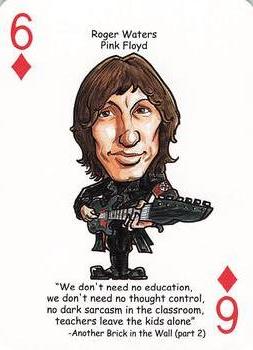 2019 Hero Decks Rock 'n Roll: A Tribute to Rock Playing Cards #6♦ Roger Waters Front