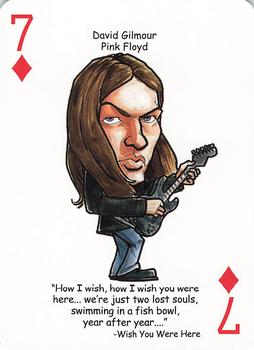 2019 Hero Decks Rock 'n Roll: A Tribute to Rock Playing Cards #7♦ David Gilmour Front