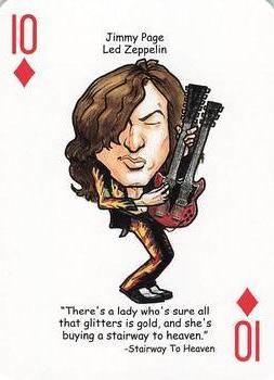 2019 Hero Decks Rock 'n Roll: A Tribute to Rock Playing Cards #10♦ Jimmy Page Front