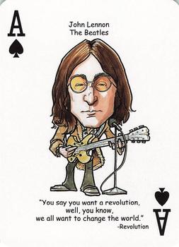 2019 Hero Decks Rock 'n Roll: A Tribute to Rock Playing Cards #A♠ John Lennon Front